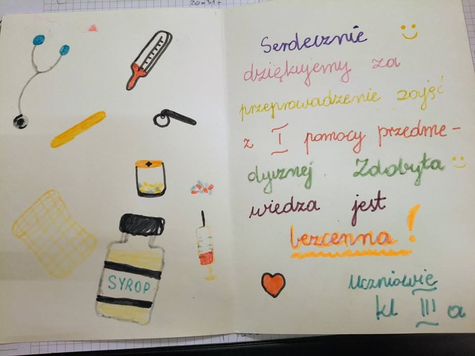 W środę i dzisiaj, gościliśmy w trzecich klasach Szkoły Podstawowej nr 18 z warsztatami z udzielania